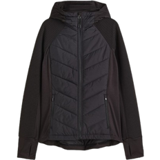 Dame - Friluftsjakker H&M Padded Outdoor Jacket with Hood - Black