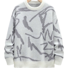 Manfinity Hypemode Men Graphic Pattern Drop Shoulder Sweater