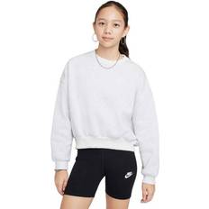 Tops Girls' Sportswear Club Fleece Boxy Crewneck Sweatshirt - Birch Heather