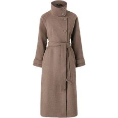 Kåper & Frakker Gina Tricot Belted Wool Blend Coat - Falcon