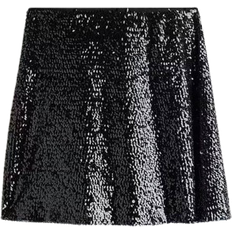 XS Skirts H&M Sequined Mini Skirt - Black