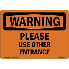 Orange Workplace Signs SignMission OS-WS-A-1218-L-12329 Warning Sign 12 x 18 in