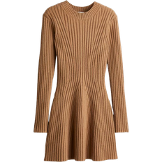 Dresses H&M Ladies Rib-knit Dress - Light Brown