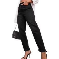 ASOS DESIGN High Rise Relaxed Mom Jeans - Black