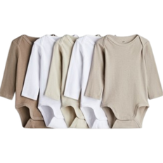 Bodys H&M Bodysuit 5-pack - White/Beige