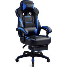 Gaming Chairs GTPLAYER F59 Racing Style Gaming Chair with Footrest Blue