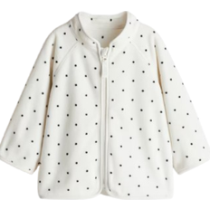 Fleece Garments Children's Clothing H&M Baby Fleece Jacket - White/Spotted (1239729003)