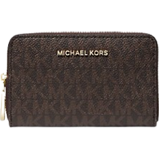 Wallets & Key Holders Michael Kors Small Logo And Leather Wallet - Brn/Acorn