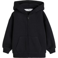 Recycled Materials Hoodies H&M Boy's Zip Through Hoodie - Black (1223760002)