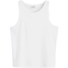 Tank Tops Children's Clothing Lindex Ribbed Singlet - Off White