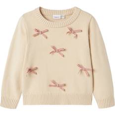 18-24M Strikkegensere Name It Long Sleeve Knit Sweater - Summer Sand (13237685)