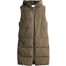 Damen - Grün Westen H&M Hood Puffer Vest - Dark Khaki Green