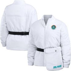 Outerwear Wear by Erin Andrews Miami Dolphins Packaway Full-Zip Puffer Jacket - White