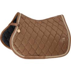 Heritage Cotton Glitter Saddle Cloth - Almond/Black/True Blue