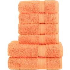 vidaXL Premium Solund Badehåndklæde Orange (140x70cm)
