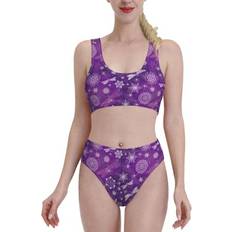 Purple Bikini Sets Ocsxa High Waisted Bikini Set - Purple