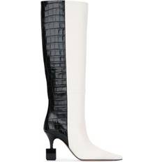 White High Boots Jacquemus Bisou Leather Boots - White