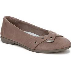 Knit Fabric Ballerinas Bzees For LifeStride Kira Ballet Flat Shoes - Latte Microfiber