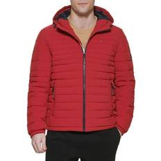 Tommy Hilfiger Men’s Hooded Puffer Jacket - Red