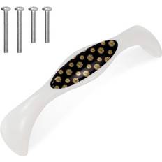 Ownta Polka Dots Black Gold Set of 4 Knobs