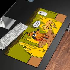 Temu Dog & Pattern Large Mousepad