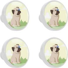 Building Materials Ownta Pcs Round Dog Pug Knobs 4