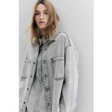 H&M Feather Soft Jeansskjorta - Grå