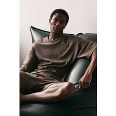 H&M Pyjamas Med T-shirt Och Shorts - Beige