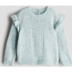 18-24M Stickade tröjor Barnkläder H&M Stickad Tröja Med Volanger - Turkos