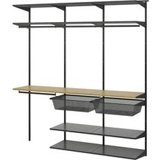 Ek - Gråa Klädförvaring IKEA BOAXEL Garderobskombination Antracit Ek 187 x 40 x 201 cm Garderob