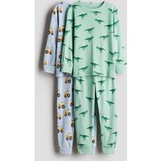 Cotton Pyjamases H&M Gutt Pyjamas Med Trykk - Blå