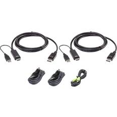 KVM Switches Aten 1.8M USB Universal Dual Display Secure KVM Cable Kit