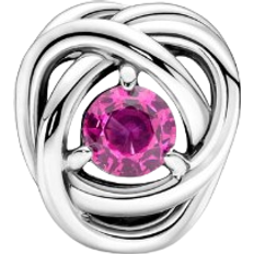 Gioielli Pandora October Eternity Circle Charm - Silver/Pink