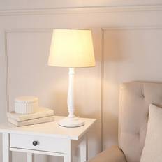 Cheap Table Lamps ValueLights Victoria White Table Lamp 37cm