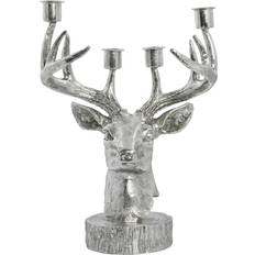 Lene Bjerre Serafina Deer Silver Fyrfadsstage 31cm