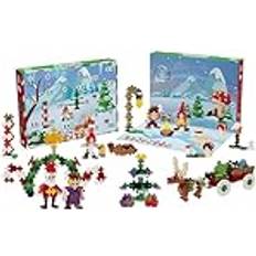 Plus Plus Adventskalender 2024 med 25 överraskningspresenter, innehåller 600 stycken byggsats julklapp till pojkar, flickor, barn från 5 år