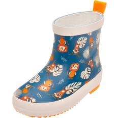 Orange Kängor Barnskor Playshoes Gummistiefel Petrol Dschungel - Braun/Petrol/Orange/Weiß