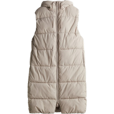 Braun - Damen Westen H&M Hood Puffer Vest - Light Beige