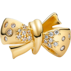 Jewellery Pandora Sparkling Bow Charm - Gold/Transparent