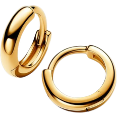 Pandora Gold Earrings Pandora Round Huggie Hoop Earrings - Gold