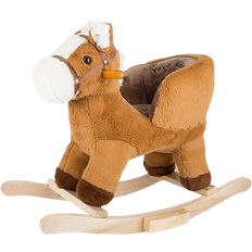 Paard Hobbelpaarden Small Foot Schommelpaard met zitje Bruin