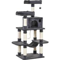 Pawhut 4-Level Plush Cat Tree Activity Center Scratching Posts