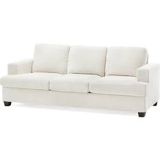 Gray Sofas Wade Logan Belosic Beige Chenille Sofa 89" 3 Seater