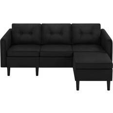 Yaheetech 3 Seater Black Sofa 480.1cm 3 Seater