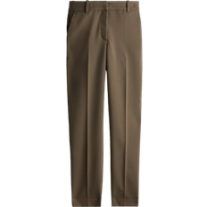 Ankle Length - Women Trousers H&M Cigarette Trousers - Dark Khaki Green