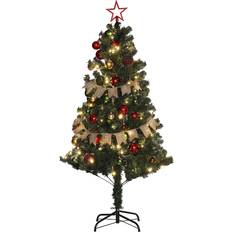 Red Christmas Decorations Homcom Artificial Green/Red Christmas Tree 150cm