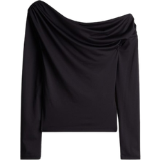 H&M Draped Off the Shoulder Top - Black