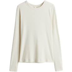 H&M XXL Overdeler H&M Ribbed Top - White