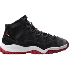 Patent Leather Sneakers Children's Shoes Nike Air Jordan 11 Retro Bred Velvet PS - Black/Gym Red/White