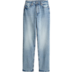 44 - Damen Jeans H&M Slim Straight High Jeans - Light Denim Blue